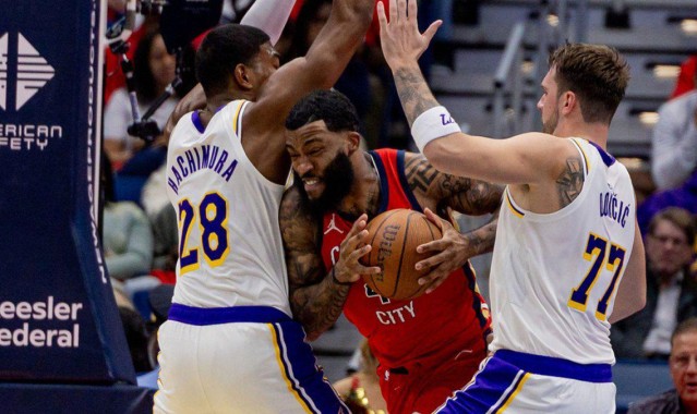 开云体育-搞笑，湖人队卢卡·东契奇嘲讽八村塁模仿勒布朗·詹姆斯