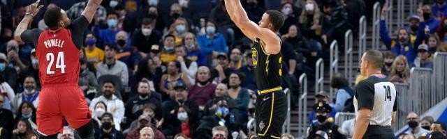 开云-单场16个三分库里也做不到，但距离纪录更近了